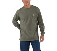 Carhartt Schweres Langarm-T-Shirt für Herren, lockere Passform, mit Tasche, Dusty Olive, 4X-Large Hoch