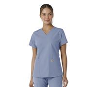 Carhartt Scrubs Damen Force® Essentials Modern Fit V-Ausschnitt Top C12313, Blau (Ceil Blue), Mittel