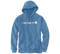 Carhartt Signature Logo Midweight Hoodie, blau/weiß, Größe XS