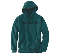 Carhartt - Signature Logo Sweatshirt Cotton - Hoodie, Gr. XS, blau (Greenstone)