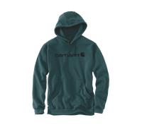 Carhartt Signature Logo Midweight Hoodie, schwarz-grün, Größe 2XL für Männer