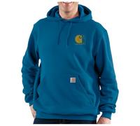 Carhartt - Signature Logo Sweatshirt - Hoodie, Gr. S, blau (DarkHorizonBlue)