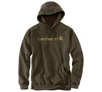Carhartt - Signature Logo Sweatshirt - Hoodie, Gr. XL, oliv/braun (BurnishedLogsHeather)