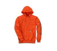 Carhartt SLEEVE LOGO HOODED SWEATSHIRT K288 - Größe S - Farbe frosted balsam heather