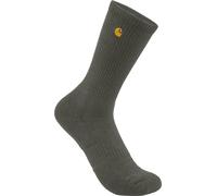 Carhartt Herren Force Midweight Crew-Socken, 2er-Pack Arbeitssocken, Dusty Olive, Medium