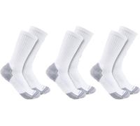 Carhartt Men's Midweight Cotton Blend Sock 3 Pack, White, XL