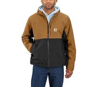 Carhartt Storm Defender Herrenjacke, lockere Passform, leicht, verstaubar, Carhartt Braun/Schwarz, XXL