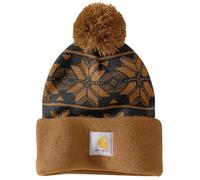 Carhartt Knit Pom Jacquard Beanie 106647 - - Farbe carhartt brown