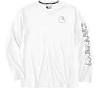 Carhartt Force Sun Defender™ Long-Sleeve Logo Graphic Long-Sleeve Langarm Funktionsshirt, weiss, Größe L für Männer
