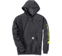 Carhartt Sweatshirt Sleeve Logo Hooded Sweatshirt Carbon Heather-M