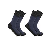 Carhartt Herren Schwere Stiefelsocken aus Synthetikwollmischung, 2 Paar, Denim, L