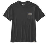 Carhartt T-Shirt mit Brusttasche und kleinem Logo L schwarz