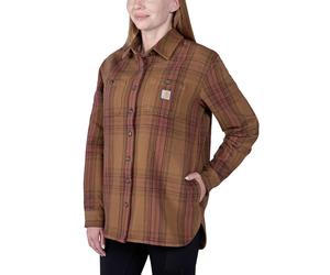 Carhartt Twill L/S Plaid Shirt 105991 - Größe S - Farbe carhartt brown