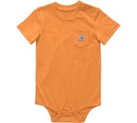 Carhartt Unisex Baby Kurzarm Bodysuit Tasche T-Shirt Einteiler, Exotisches Orange, 9 Monate