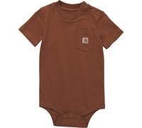 Carhartt Unisex Baby Kurzarm Bodysuit Tasche T-Shirt Einteiler Kurzarm Bodysuit Tasche T-Shirt Einteiler, Carhartt Braun, 6 Monate