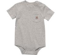 Carhartt Unisex Baby Kurzarm Bodysuit Tasche T-Shirt Einteiler Kurzarm Bodysuit Tasche T-Shirt Einteiler, Grau meliert, 6 Monate