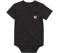 Carhartt Unisex Baby Kurzarm Bodysuit Tasche T-Shirt Einteiler Kurzarm Bodysuit Tasche T-Shirt Einteiler, Kaviar Black, 3 Monate