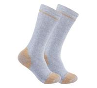 Carhartt Men's Midweight Cotton Blend Steel Toe Boot Sock 2 Pairs, Grey, X-Large