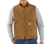 Carhartt Relaxed Fit Firm Duck Insulated Rib Collar Weste, braun, Größe 3XL für Männer