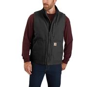 Carhartt Herren Loose Fit Washed Duck Sherpa-Lined Weste, Schwarz, XL