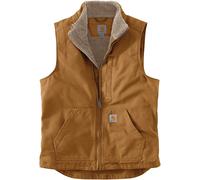 Carhartt Herren Loose Fit Washed Duck Sherpa-Lined Weste, Carhartt® Braun, M