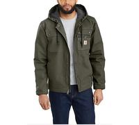 Carhartt, Herren, Lockere Arbeitsjacke aus ausgewaschenem Segelleinen mit Sherpa-Futter, Moos, M