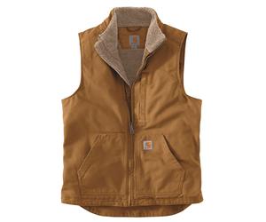 Carhartt Weste Washed Duck Lined Mock Neck Vest Carhartt® Brown-S