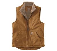 Carhartt Weste Washed Duck Lined Mock Neck Vest Carhartt® Brown-XXL