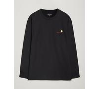 Carhartt WIP American Script Long Sleeve T-Shirt Black Schwarz L