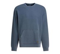 Carhartt Wip - Balloon-Cut Blue Crewneck Sweatshirt With Distress - Größe S - grau