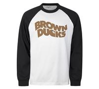 Carhartt WIP Brown Ducks Baseball Longsleeve T-Shirt white-black S