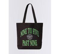 Carhartt WIP Canvas Graphic Tote Nine to Five Past Nine Print, Black