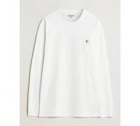 Carhartt WIP Chase Combed Cotton Long Sleeve T-Shirt White/Gold Weiß M