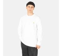 Carhartt WIP Chase Longsleeve - White / Gold L Weiß
