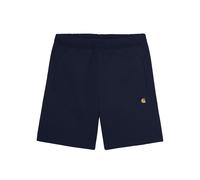Carhartt WIP - Baumwoll-Shorts - Unisex - Chase Sweat Short - Chase Sweat Short Dark Navy / Gold für Herren - Größe L - Navy blau Navy blau L