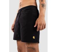 Badehose - Chase Swim Trunks - Black Gold,L,Schwarz