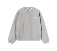 Carhartt Work In Progress Relaxed Fit Sweatshirt aus elastischem Baumwoll-Mix in Hellgrau Melange, Größe L