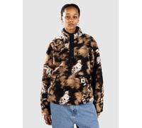 Carhartt WIP Elliot High Neck Liner Half-Zip Fleece Pullover wild dog jacquard / black Damen Gr. M