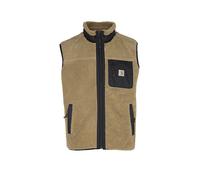 Carhartt WIP - ärmelloses Fleece mit Komfort - Prentis Vest Liner Leather / Black für Herren aus Wolle - Größe S - Braun Braun S