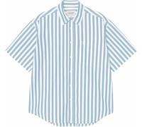 Carhartt WIP - Hemd aus Baumwolle - Herren - S/S Royce Shirt Royce Stripe Icaria / White - S/S Royce Shirt Royce Stripe Icaria / White für Blau L