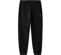Carhartt WIP - Jogginganzug aus gebürstetem Fleece - Herren - Chase Sweat Pant - Chase Sweat Pant Black Gold für Herren aus Baumwolle - schwarz M