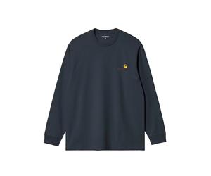 Carhartt WIP - L/S American Script T-Shirt - T-Shirt-langarm L blau