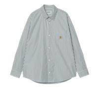 Carhartt WIP L/S Daldry Shirt (daldry stripe / office blue / wax) - S