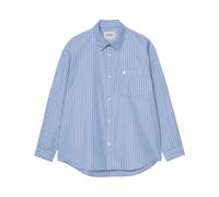 Carhartt WIP Keen Striped Cotton Poplin Shirt Curacao Blau S