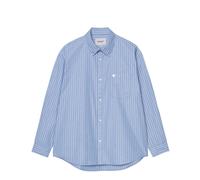 Carhartt WIP - Hemd aus Baumwollpopeline - Herren - L/S Keene Shirt Keene Stripe Curacao - L/S Keene Shirt Keene Stripe Curacao für Herren Blau M