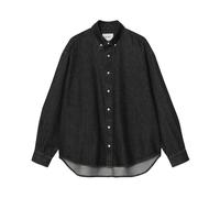 Carhartt WIP L/S Lucas Shirt Black, Stone washed