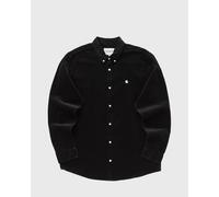 Carhartt WIP L/S Madison Fine Cord Shirt men Longsleeves black in Größe:XL