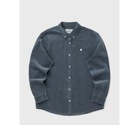 Carhartt WIP L/S Madison Fine Cord Shirt men Longsleeves blue in Größe:L
