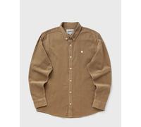 Carhartt WIP L/S Madison Fine Cord Shirt men Longsleeves brown in Größe:S