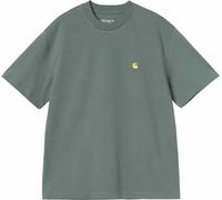 Carhartt WIP - Lässiges T-shirt aus Bio-Baumwolle - Damen / Frau - S/S Chase T-Shirt W Velvet Green / Gold - S/S Chase T-Shirt W Velvet Grün M